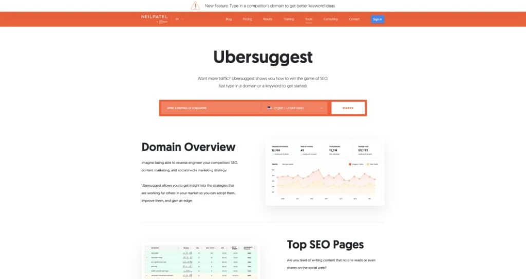 Check Backlinks on Website with UberSuggest