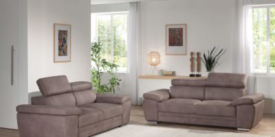 Bankstel Ilaria Taupe 3+2