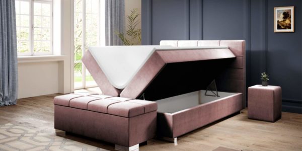 Boxspring Bonita Taupe met Opbergruimte