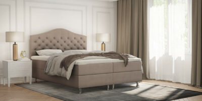 Boxspring Mars Met Opbergruimte Velvet Beige