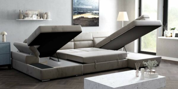 Actie Hoekbank Lazaro Velvet Links Actie Hoekbank Lazaro Velvet Links