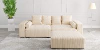 The Lazy Sofa Set 6 Corduroy Ribstof Beige