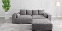 The Lazy Sofa Set 6 Corduroy Ribstof Grijs