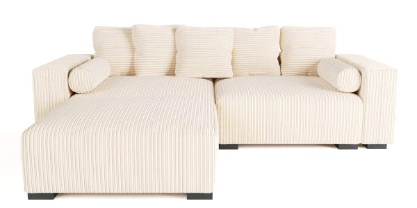 The Lazy Sofa Set 6 Corduroy Ribstof Beige