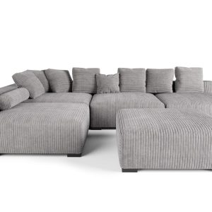 The Lazy Sofa Set 13 Corduroy Ribstof Grijs