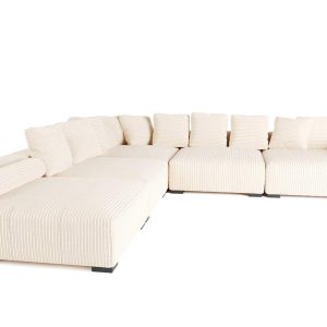 The Lazy Sofa Set 14 Corduroy Ribstof Beige