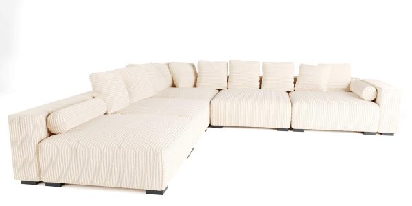 The Lazy Sofa Set 14 Corduroy Ribstof Beige