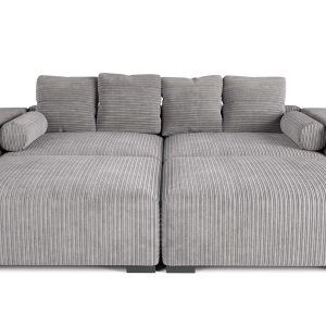 The Lazy Sofa Set 10 Corduroy Ribstof Grijs