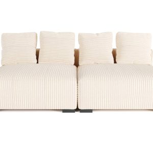 The Lazy Sofa Set 4 Corduroy Ribstof Beige