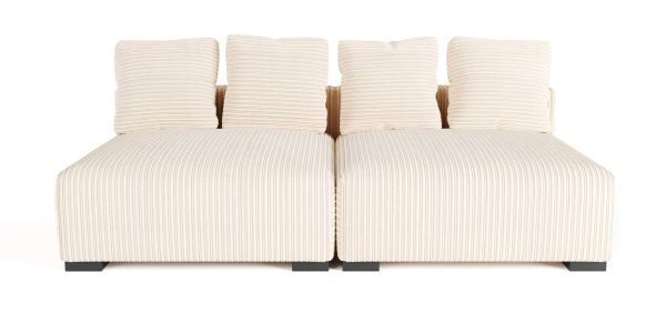 The Lazy Sofa Set 4 Corduroy Ribstof Beige