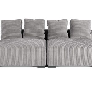 The Lazy Sofa Set 4 Corduroy Ribstof Grijs