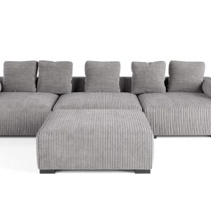 The Lazy Sofa Set 11 Corduroy Ribstof Grijs