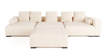 The Lazy Sofa Set 11 Corduroy Ribstof Beige