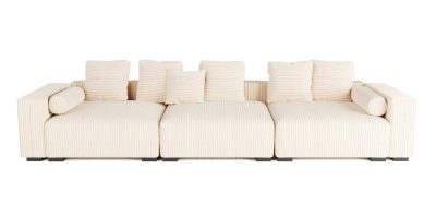 The Lazy Sofa Set 8 Corduroy Ribstof Beige