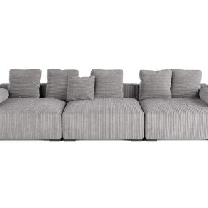 The Lazy Sofa Set 8 Corduroy Ribstof Grijs