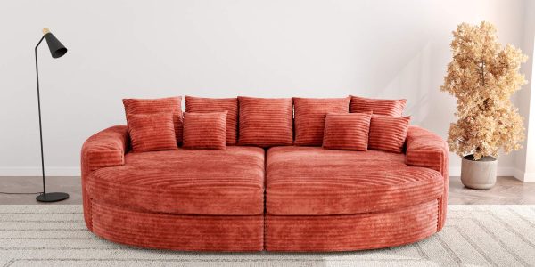 Big Sofa Cosy Romantico XL Kaneel (orange-red)