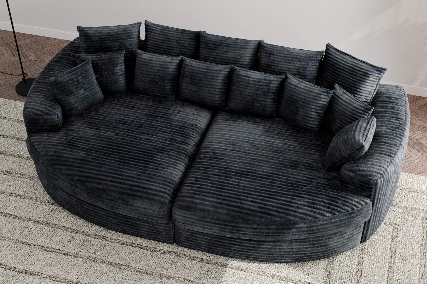 Big Sofa Cosy Romantico XL Antraciet • Zetels En Bedden