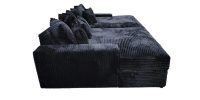 Jumbo American XL Big Sofa Black Rib