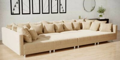 Actie Hoeksalon Denver XXL Corduroy Beige