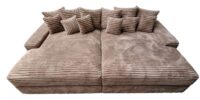 Jumbo XL Big Sofa Taupe Ribstof