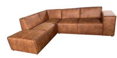 Hoekbank Monako Cognac Lounge Links