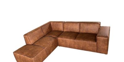 Hoekbank Monako Cognac Lounge Links