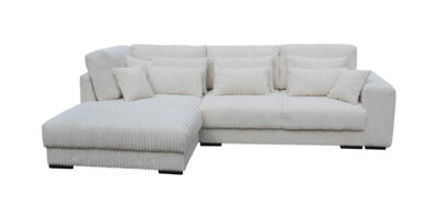 Hoekbank Malaga Ribstof Pink Lounge Links