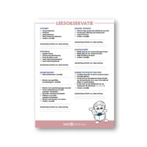 Checklist voor het doen van een leesobservatie