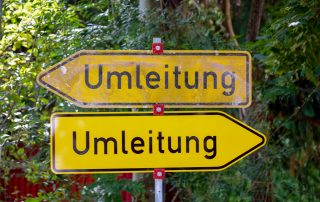 Umleitung - aber wohin - zur Wahl 21