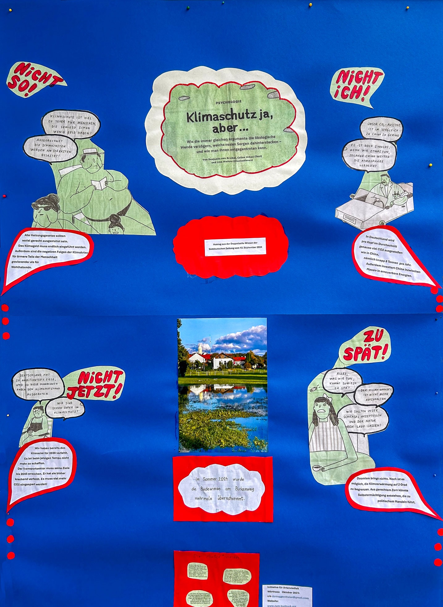 Klimaschutz JA - Aber- Plakat von Doja Muggenthaler